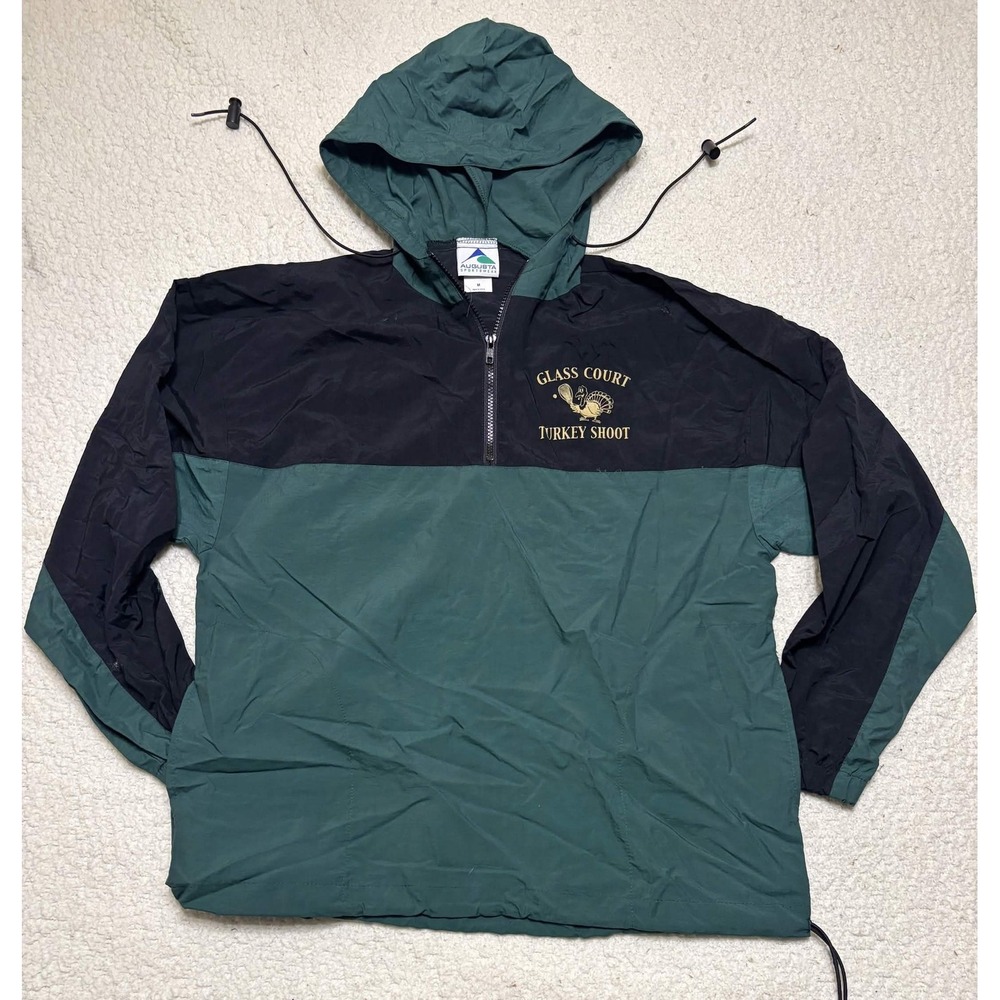 Vintage Augusta Sportswear Mens Windbreaker Green 1990s Nylon Pullover Size M